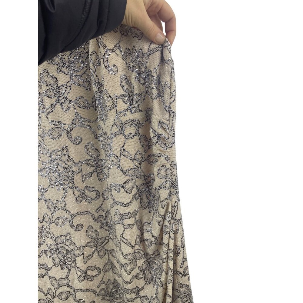 Scarlett Women's 24W Sheath Mini Blush Pink Glitter Shimmer Embroider Mini Dress - Picture 4 of 8